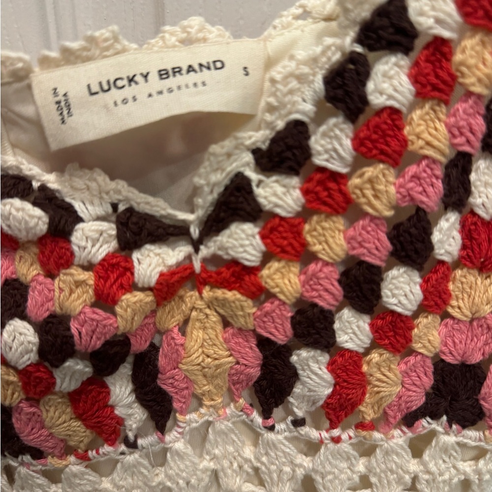Lucky Brand crochet mini dress